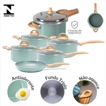 Comprar Kit Panelas De Indução 5 Peças Com Panela De Pressão 4,2l