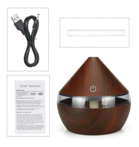 Difusor Humificador Color Madera Usb