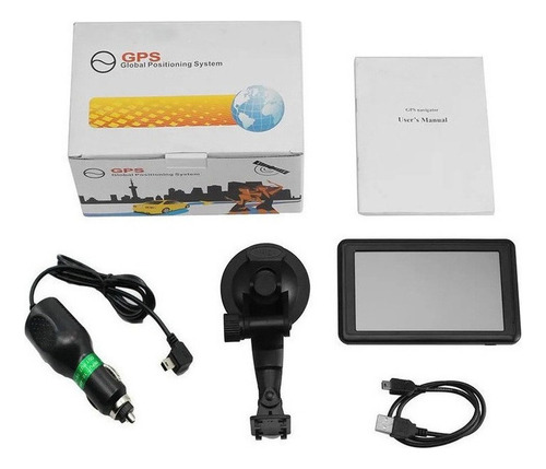 Navegador Gps Portátil Para Un Auto Hd De 5 Pulgadas Color Negro Mapas Precargados Incluidos 90 Countries