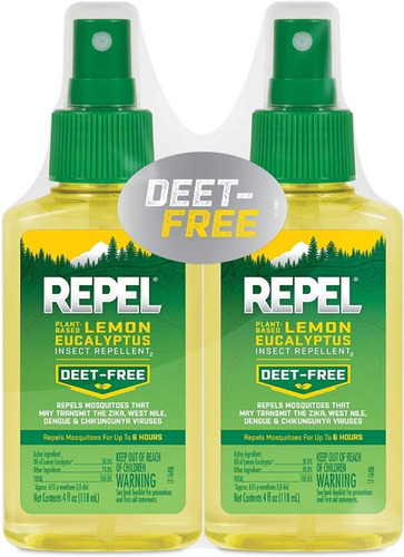 Spray Repelente Insectos Natural 6 Horas Protección 2 Pack