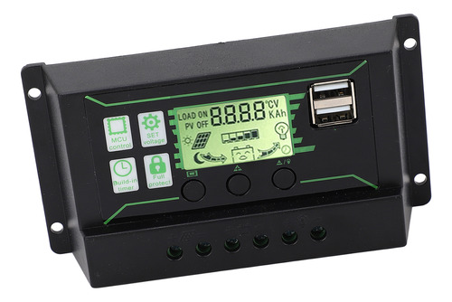 Controlador De Carga Solar 20a, 2 Salidas Usb, Control Pwm 3