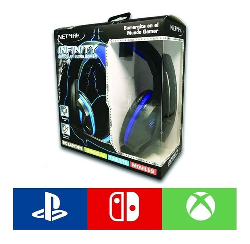 Netmak Auricular Con Microf Gamer Nm-infinity Led Ps4 Cuotas