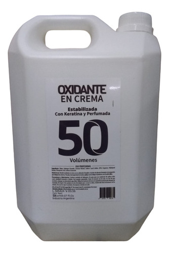 Oxidante Crema Novalook Con Keratina 50 Volumenes 5 Litros