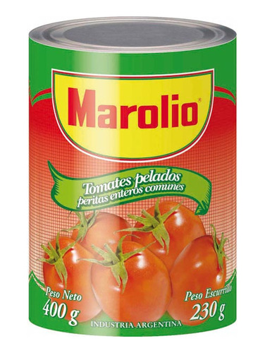 Pack X 48 Unid. Tomate  Lata 400 Gr Marolio Tomates Pro