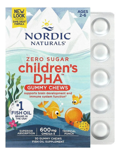 Nordic Naturals Suplemento De Dha Para Ninos Cont 30 Gomitas