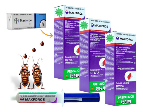 Paquete De 3 Maxforce Gel Bayer Max Forcé 30 Gr Envió Gratis