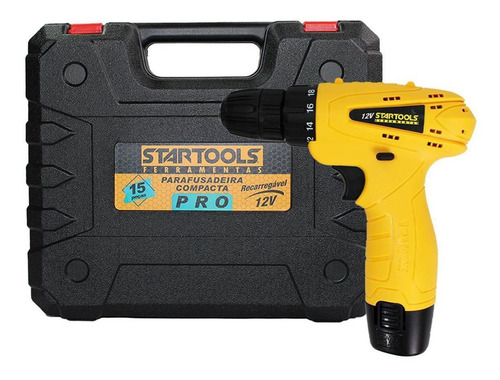 Parafusadeira Portátil Bateria 12v Com Maleta Brocas E Bits Cor Outro