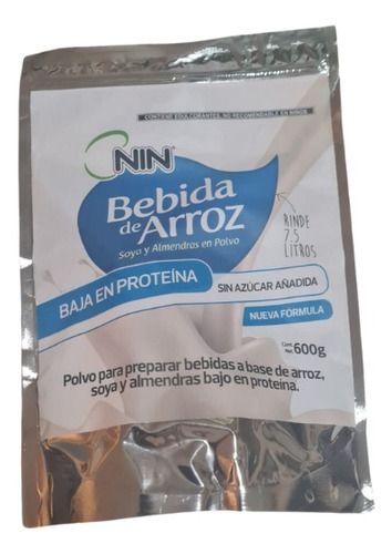 Bebida De Arroz,soya Yalmendras Polvo 600g Baja Proteina Nin Sabor Almendras