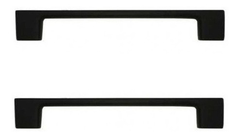 Imagem 1 de 6 de Puxador Móveis Zamac Preto 64mm - Gol Kit 2