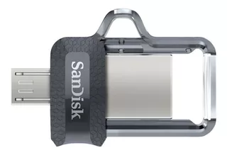 Pendrive SanDisk Ultra Dual m3.0 128GB 3.0 preto e transparente