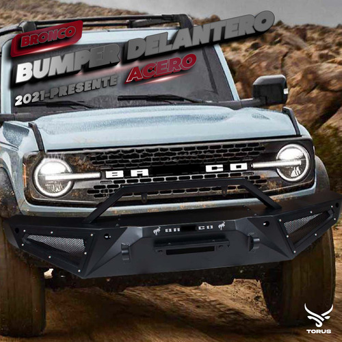 Defensa Bumper Delantera Bronco 2021 2022 2023 2024 Acero