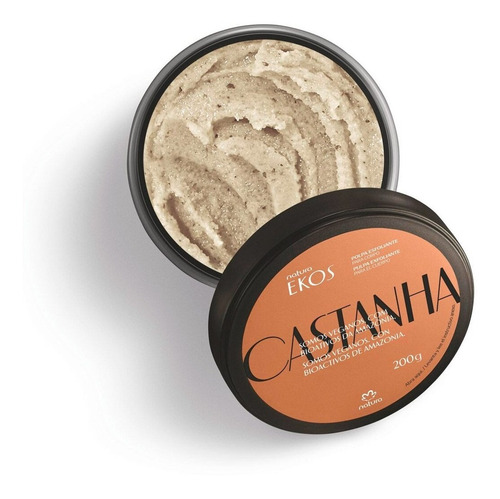 Imagen 2 de 3 de Pulpa Exfoliante Corporal Castaña Ekos 200g Natura Vegano