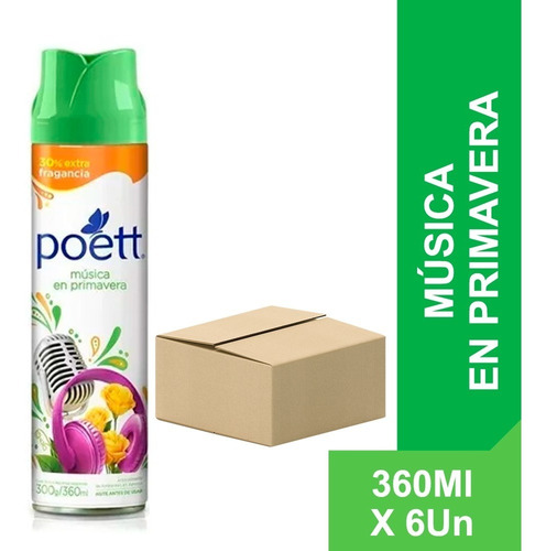 Poett Desodorante Ambiente Musica En Primavera 360ml X 6un