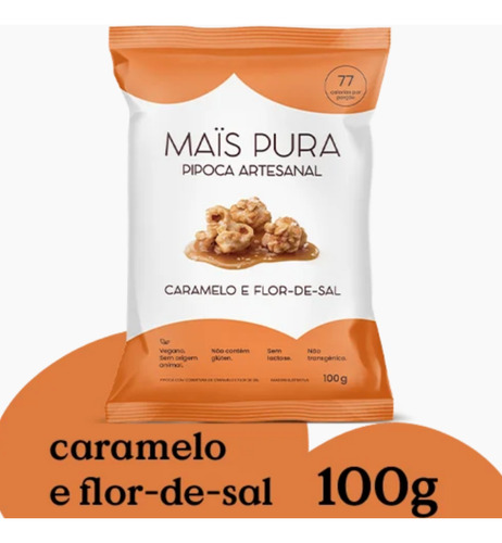 Mais Pura - Pipoca Artesanal Caramelo & Flor De Sal 100g