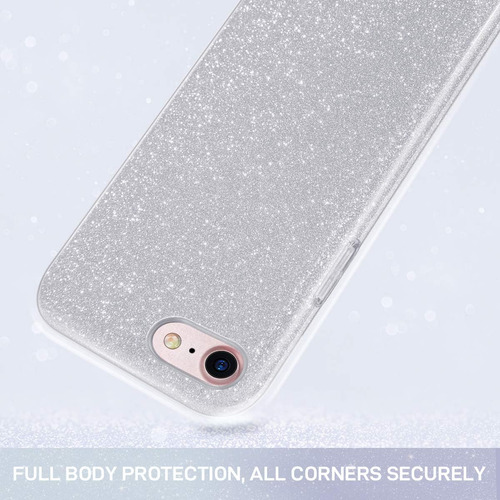 Milprox Glitter Fase Compatible Con iPhone SE 2022, iPhone 8