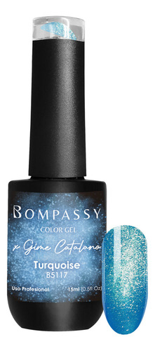 Bompassy Esmalte Semipermanente Turquoise 15ml Gime Catalano Color Turquesa Brillo