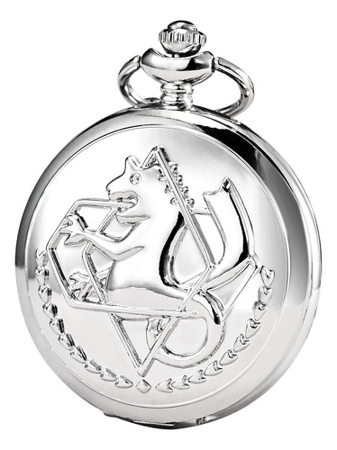 Reloj De Bolsillo Alquimista Edward Elric Anime Con Cadena