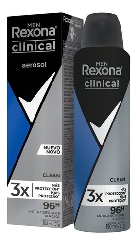 Desodorante Rexona Clinical Aerosol 110 Ml Clean