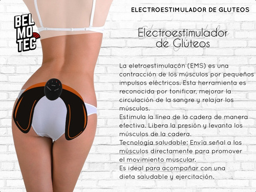 Eletroestimulador muscular das nádegas tonifica o eletrodo de cola