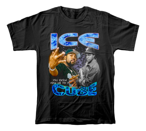 Camiseta Algodón Peinado Adultos Estampado Rapero Ice Cube