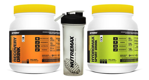 Recovery + Hydromax + Shaker Nutremax (1,5 Kg)