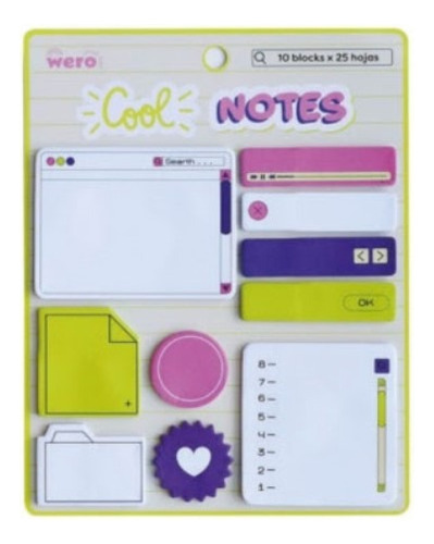 Set Notas Adhesivas Sticky Note Cool Notes Verde We3094
