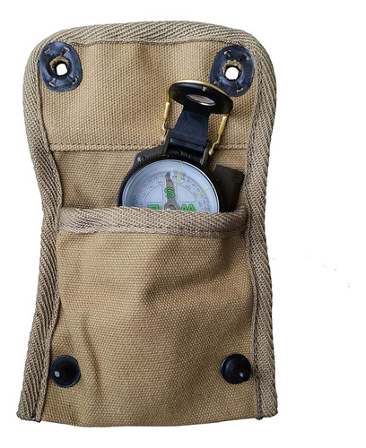 Anqiao Reproducción Ww2 Us Compass Pouch Bag Con Brújula Mod