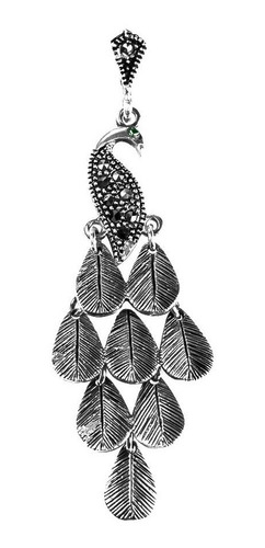 Collar De Plata Pavo Real Color Plateado