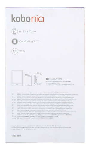 Ebook Ereader Kobo Nia 8gb (h/6000 Libros) 6 Epub Luz Hd