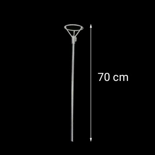 Globo Luminoso Led Palito 70cm X 12uni + Pilas +base De Mesa Blanco Burbujas