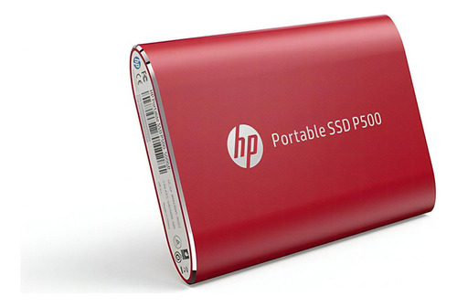 Disco Duro Externo Estado Sólido Hp P500 500gb Rojo Usb3.1c