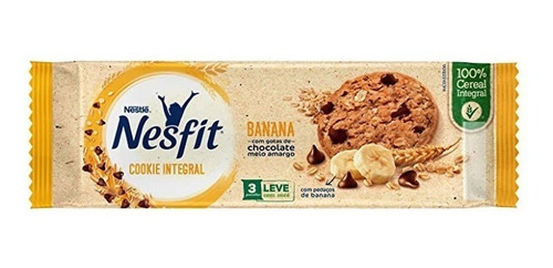 Biscoito Cookies Integral Nesfit Banana 60gr Nestle