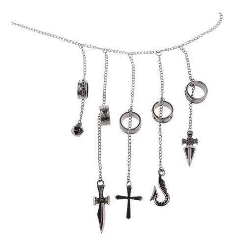 Hunter X Hunter Kurapika - Pulsera Con 5 Anillos