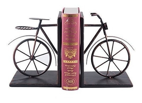 Sujeta Libros Decoracion Estilo Bicicleta Bronce