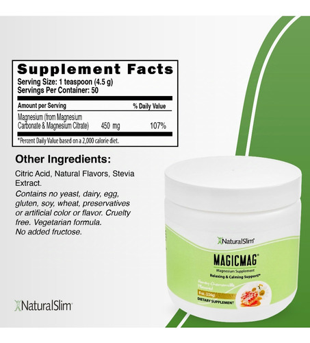 Natural Slim Magic Mac 8 Oz. Suplemento En Polvo Envío Hoy