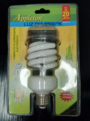 Bombillo Ahorrador Appleton 6500k 20w