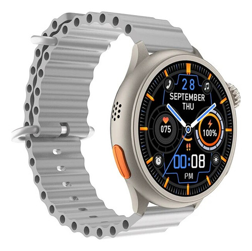 Reloj Inteligente Redondo Hw3 Ultra Max Para Hombre Con Pant