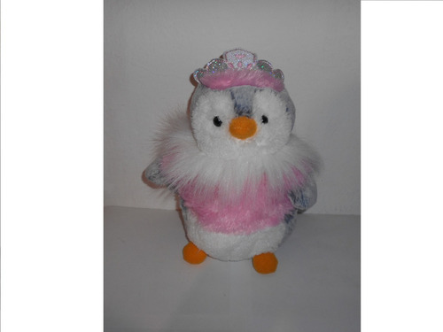 Peluche Pinguino Rosa Marca Aurora 25 Cms