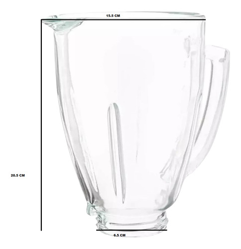 Vaso Completo Vidrio Contemporaneo Para Licuadora Tipo Oster