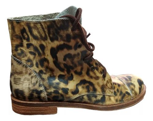 Bota Baja Animal Print Botinetas Zapatos Mujer Niña