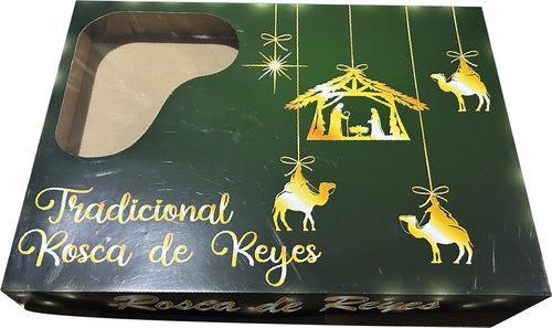 Cajas Para Rosca De Reyes Chica 48x34x8 Cm