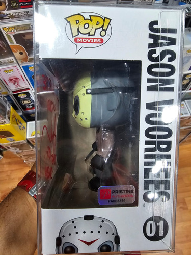 Funko Pop Jason Voorhees 01 Autografiado Por Ari Lehman (Usado)
