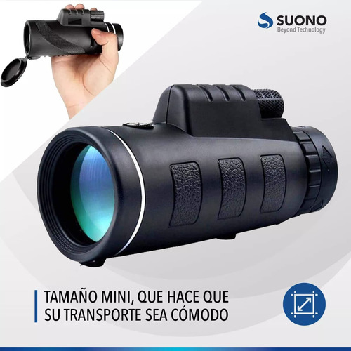 Imagen 3 de 10 de Monocular Telescopio 40x60 + Tripode Y Soporte Para Celular