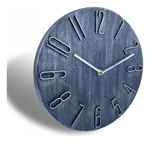 Reloj De Pared Nórdico, Movimiento De Barrido, Gris-plata