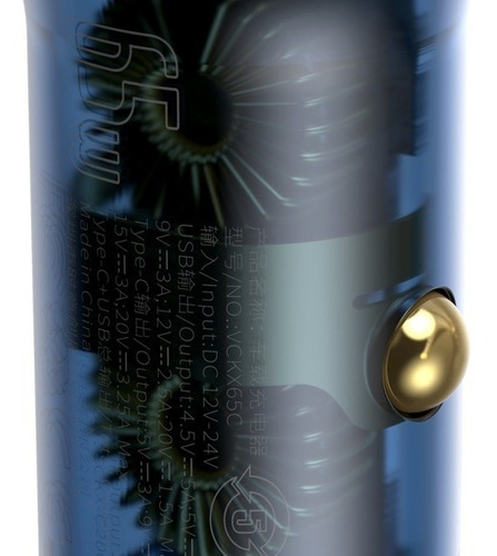 Cargador Celular Para Auto Duo Usb A Usb C Carga Rápida 65w
