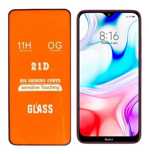 Vidrio Templado 11d Compatible Con Xiaomi Redmi 8