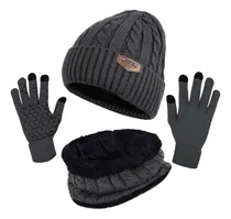 Comprar Juego De Guantes Y Bufandas De Gorros De Invierno, 3 Piezas 