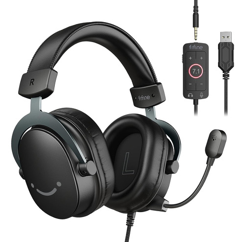 Auriculares Fifine Gaming Para Pc, Auriculares Usb Con So...