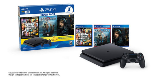 Sony Playstation 4 Slim 1tb Mega13 3 Juegos Ps Plus Joystick