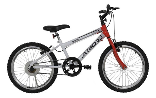 Mountain bike infantil Athor MTB Evolution aro 20 freio v-brake cor cinza/vermelho